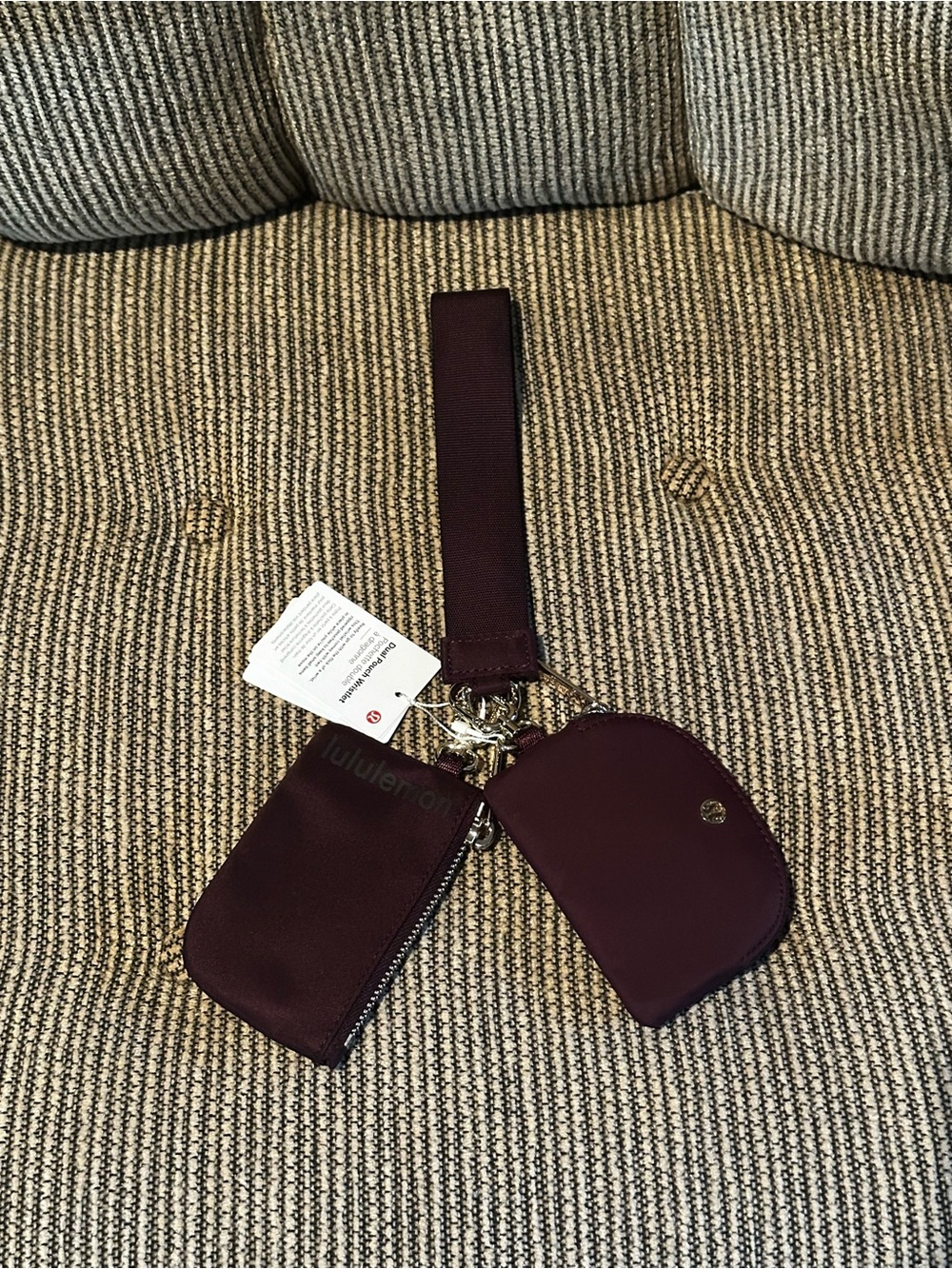 Lululemon Dual Pouch Wristlet- Black Plum / Goodnight Plum - NWT - SOLD OUT